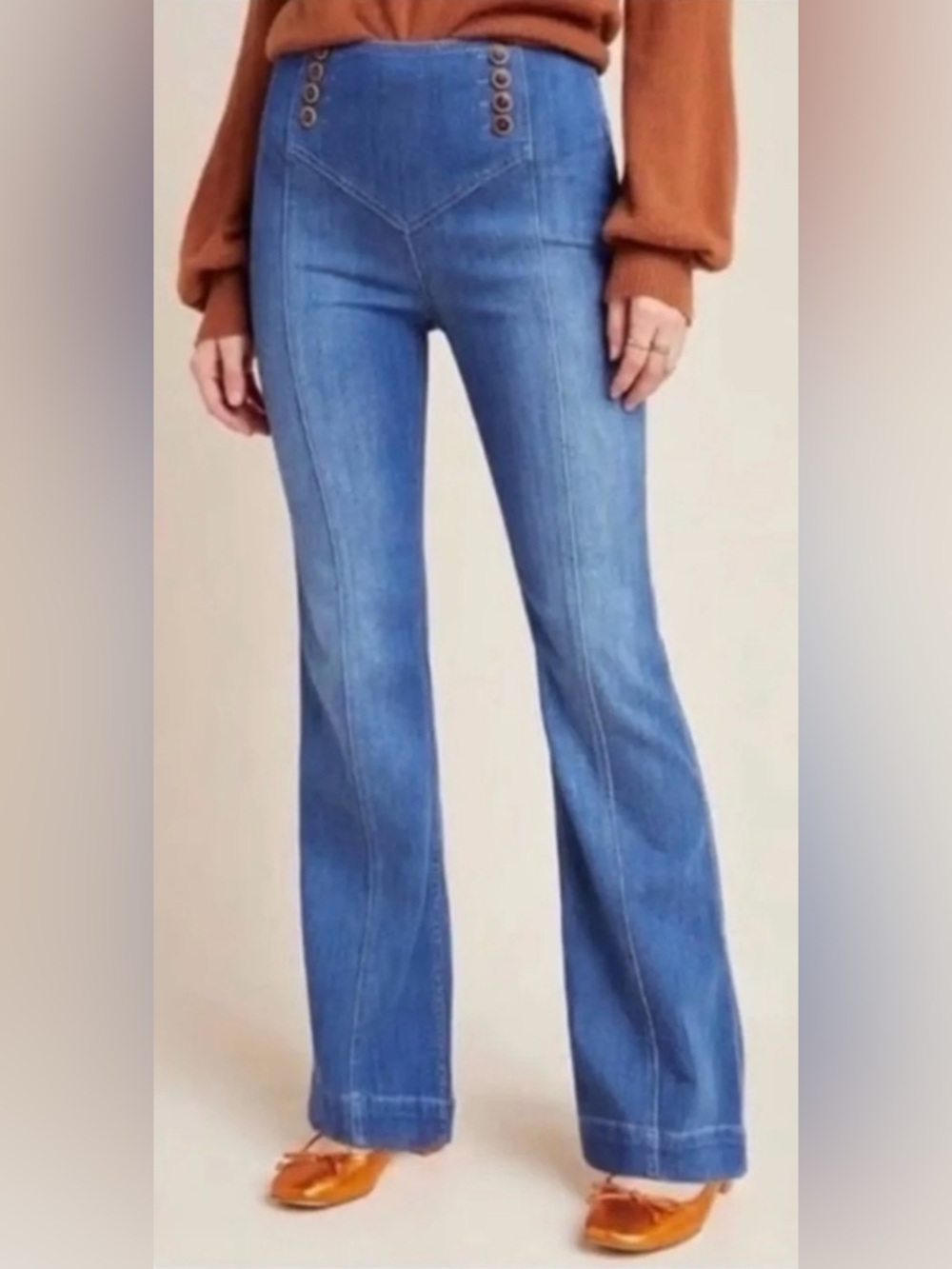 Anthropologie Pilcro and the Letterpress Sailor Jeans, size 28